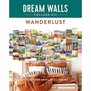 Dream Walls Collage Kit Wanderlust 50 Pieces Art Travel Posters Book Photos